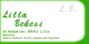 lilla bekesi business card